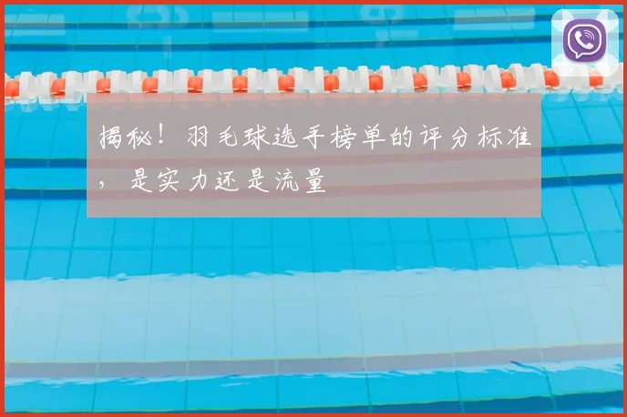 揭秘!羽毛球选手榜单的评分标准,是实力还是流量